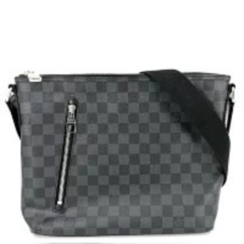 Louis Vuitton Damier Mick Crossbody Bag Canvas Leather Graphite Black
